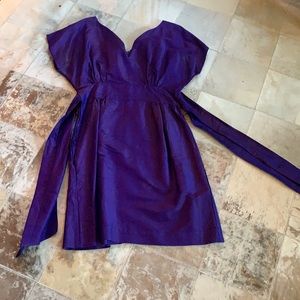Calypso St Barth Purple Silk Cocktail Dress